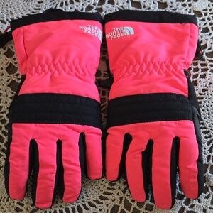 The North Face Pink and Black Gloves